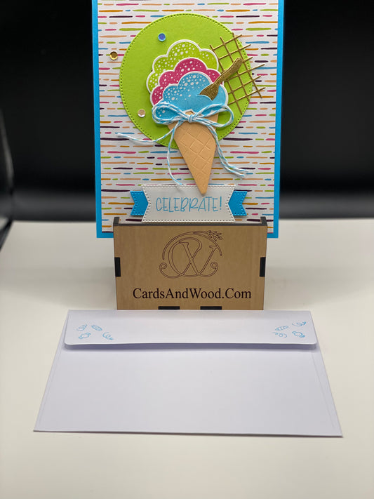 Handcrafted Card - Celebrate Birthday